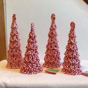 NWT ASHLAND CANDY CANE TREES - SET OF 4